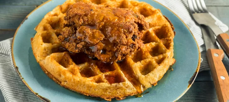 Healthy Breaded Chicken And Waffles