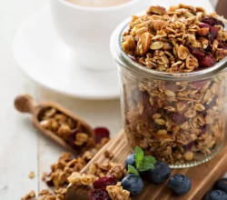 Homemade Granola With Apples and Cranberries
